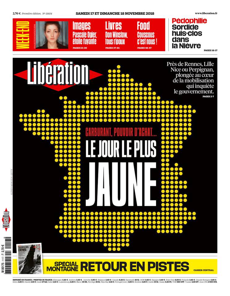 Libération 17 novembre 2018 Libération du 17 novembre 2018 à télécharger sur iPad