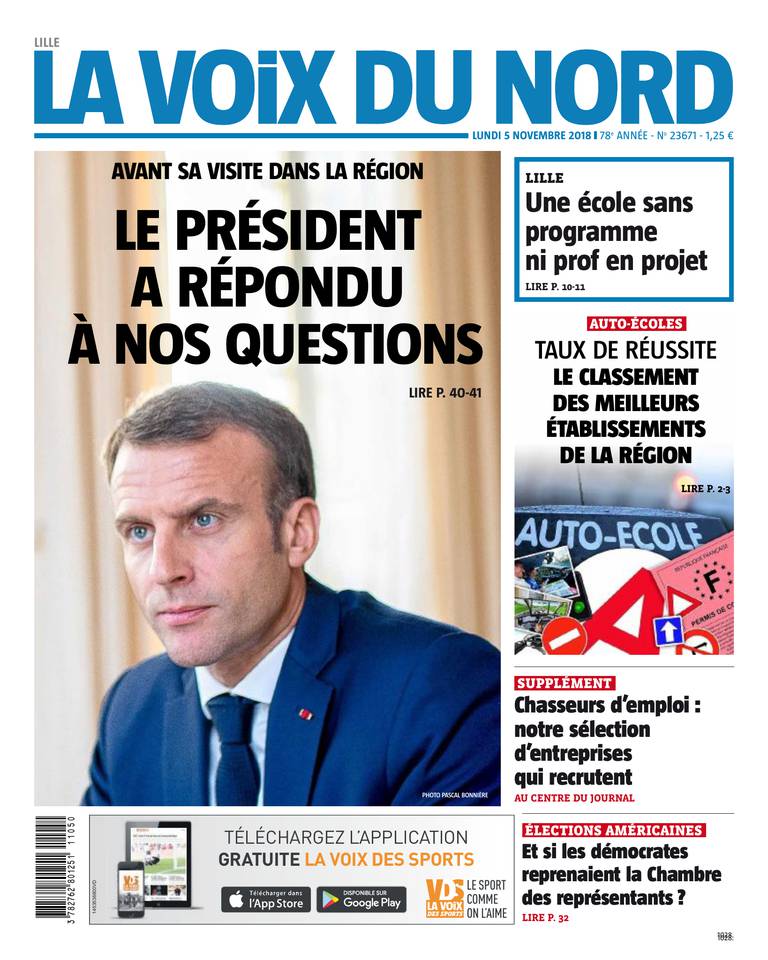 La Voix du Nord 05 novembre 2018 La Voix du Nord du 05 novembre 2018 à télécharger sur iPad