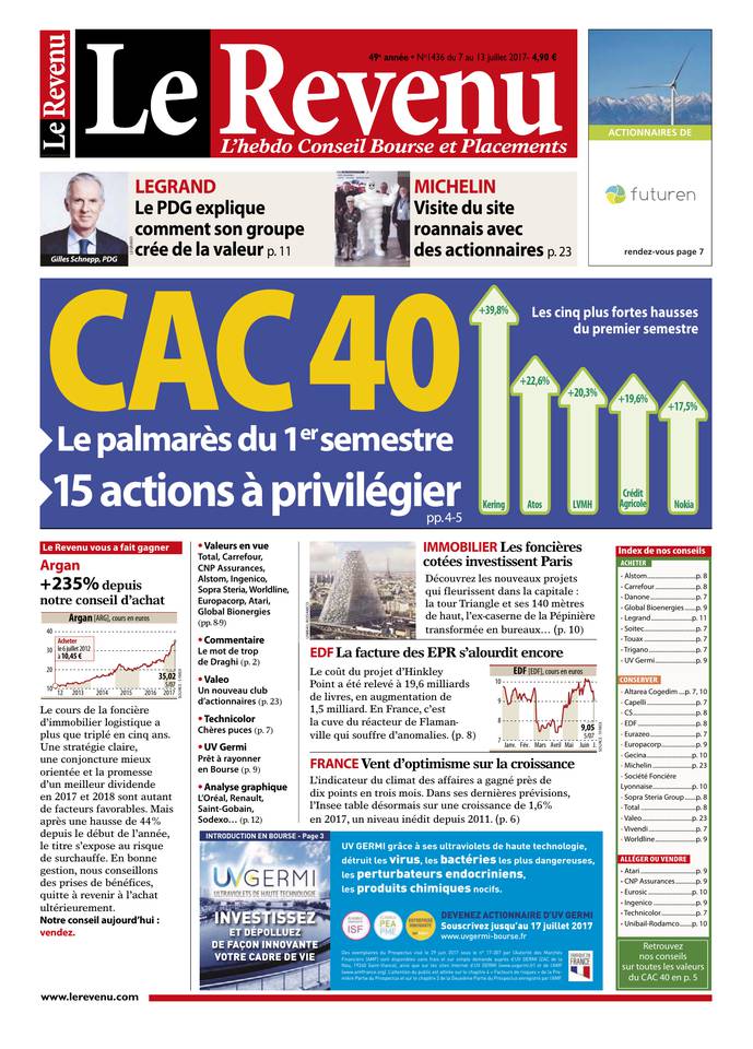 Le Revenu 06 juillet 2017 Le Revenu N°1436 du 06 juillet 2017 à télécharger sur iPad