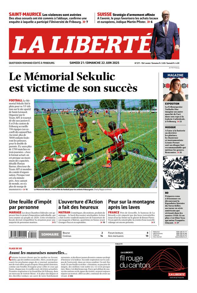 Couverture du magazine en date du 2025-06-21