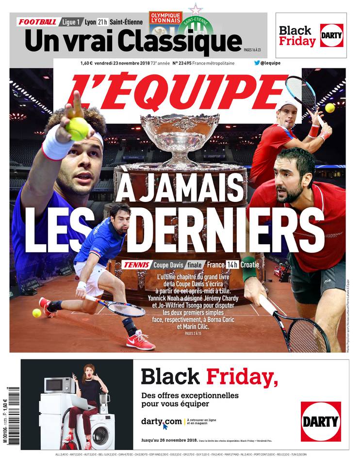 L'Équipe 23 novembre 2018 L'Équipe du 23 novembre 2018 à télécharger sur iPad