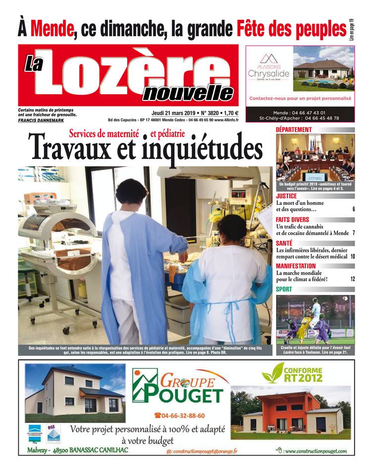 La Lozère Nouvelle 21 mars 2019 Abonnement La Lozère Nouvelle Pas Cher avec le BOUQUET INFO ePresse.fr