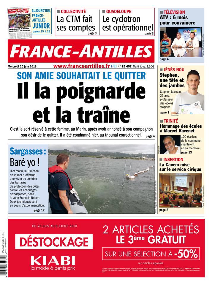 France-Antilles Martinique 20 juin 2018 Abonnement France-Antilles Martinique Pas Cher avec le BOUQUET ePresse.fr