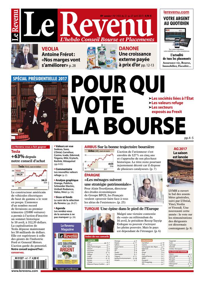 Le Revenu 20 avril 2017 Le Revenu N°1425 du 20 avril 2017 à télécharger sur iPad