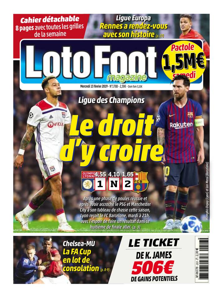 Loto Foot Magazine 13 février 2019 Loto Foot Magazine du 13 février 2019 à télécharger sur iPad