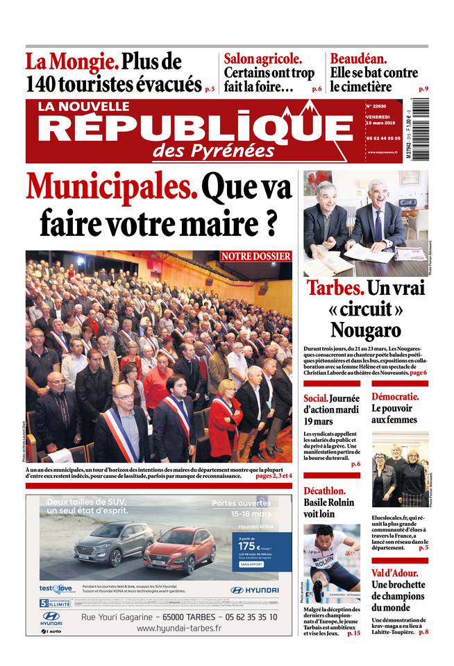 La Nouvelle République des Pyrénées 15 mars 2019 La Nouvelle République des Pyrénées du 15 mars 2019 à télécharger sur iPad