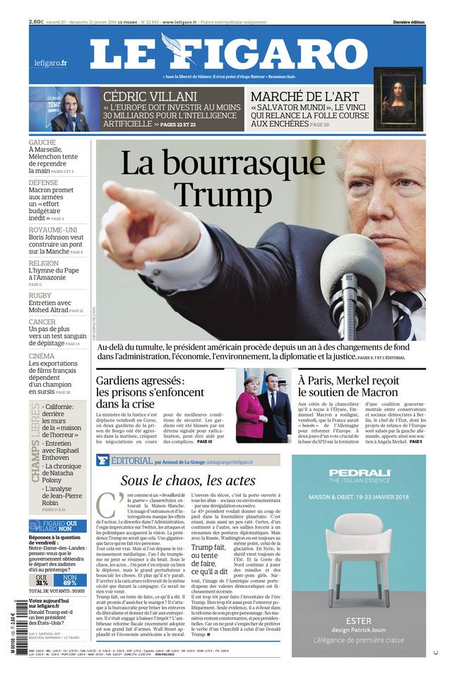 Le Figaro 20 janvier 2018 Le Figaro du 20 janvier 2018 à télécharger sur iPad