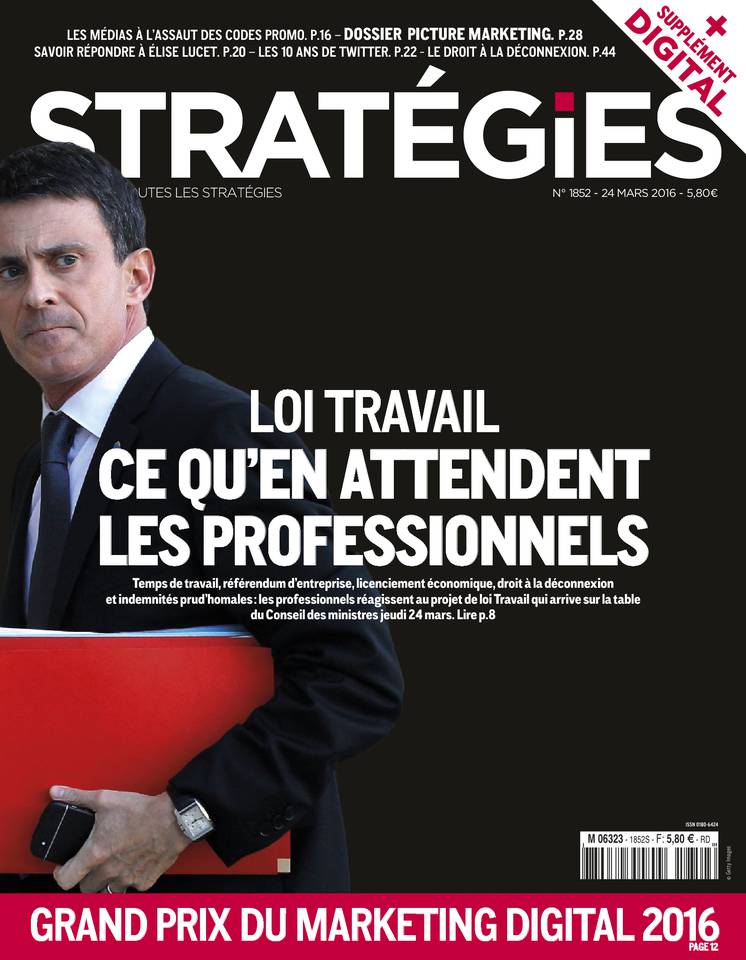 Stratégies 24 mars 2016 Stratégies N°1852 du 24 mars 2016 à télécharger sur iPad