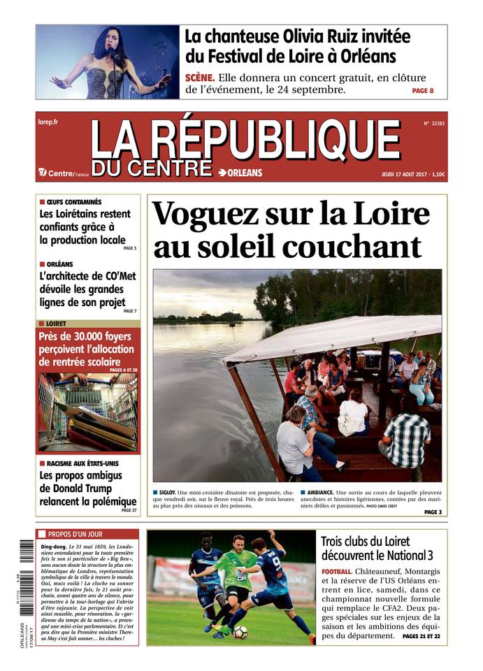 La République du Centre 17 août 2017 Abonnement République du Centre Pas Cher avec le BOUQUET ePresse.fr