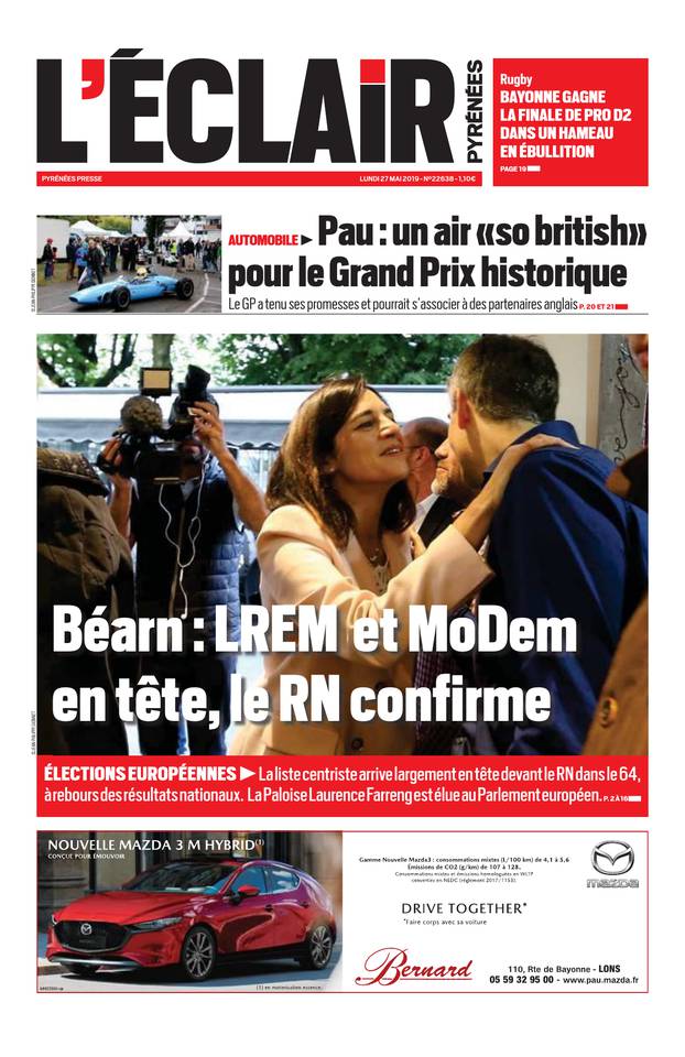 L'Éclair des Pyrénées 27 mai 2019 Abonnement L'Éclair des Pyrénées Pas Cher avec le BOUQUET ePresse.fr
