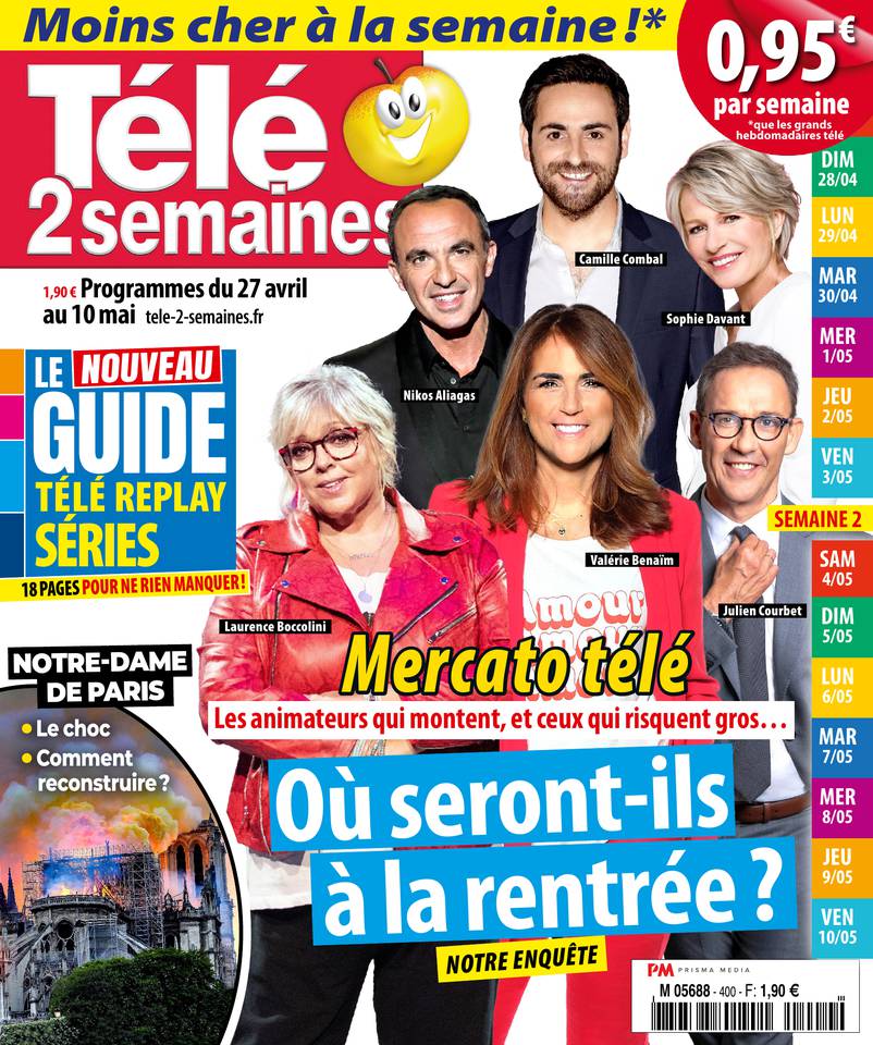 Télé 2 Semaines 22 avril 2019 Télé 2 Semaines N°400 du 22 avril 2019 à télécharger sur iPad