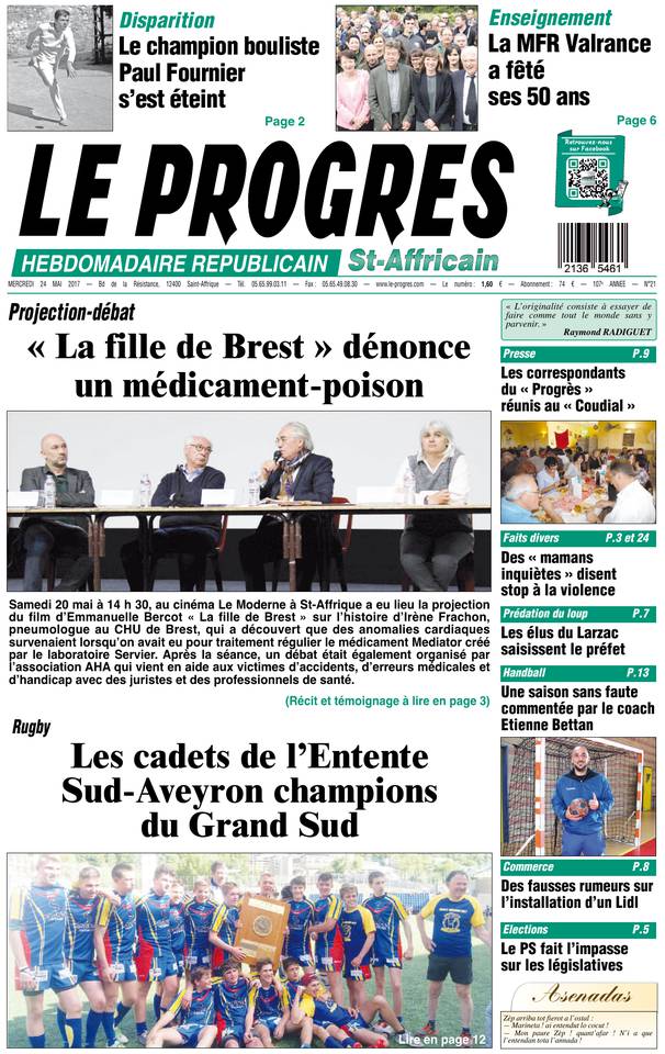 Le Progrès Saint-Affricain 24 mai 2017 Le Progrès Saint-Affricain 24 mai 2017