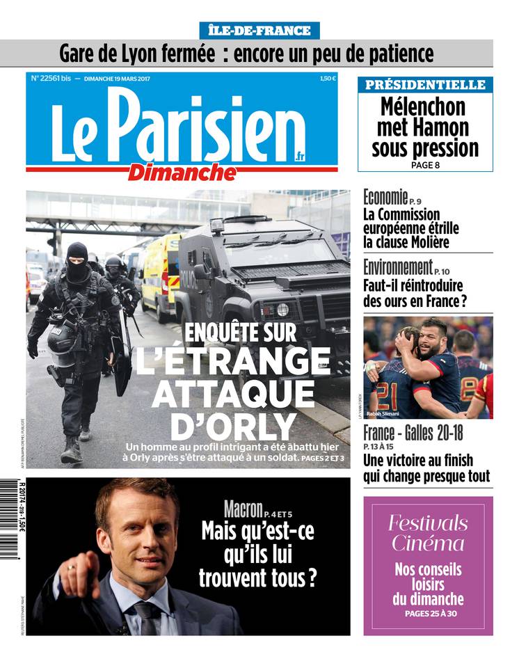 Le Parisien 19 mars 2017 Le Parisien du 19 mars 2017 à télécharger sur iPad