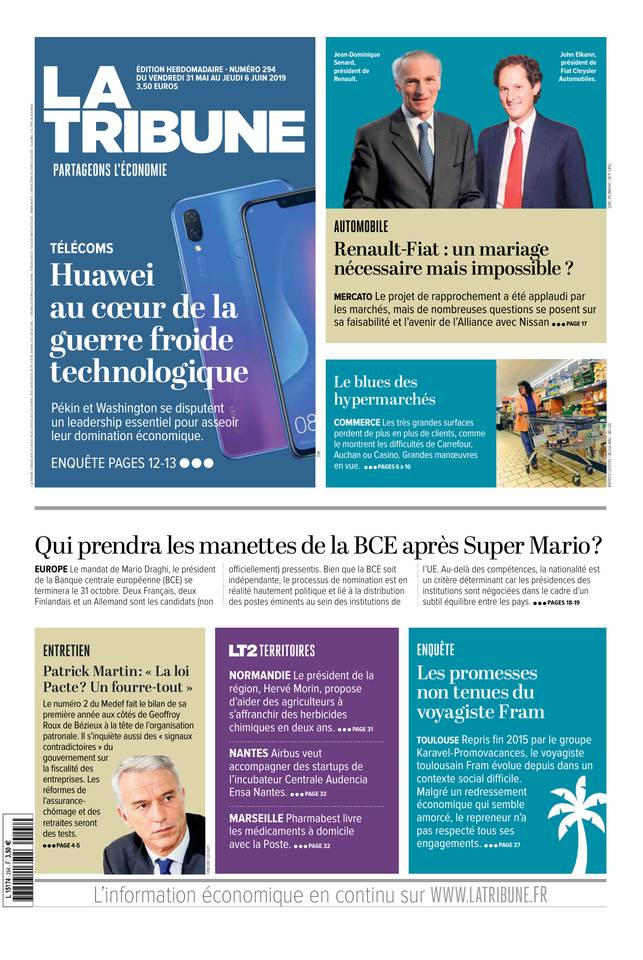 La Tribune Hebdomadaire 31 mai 2019 La Tribune Hebdomadaire du 31 mai 2019 à télécharger sur iPad