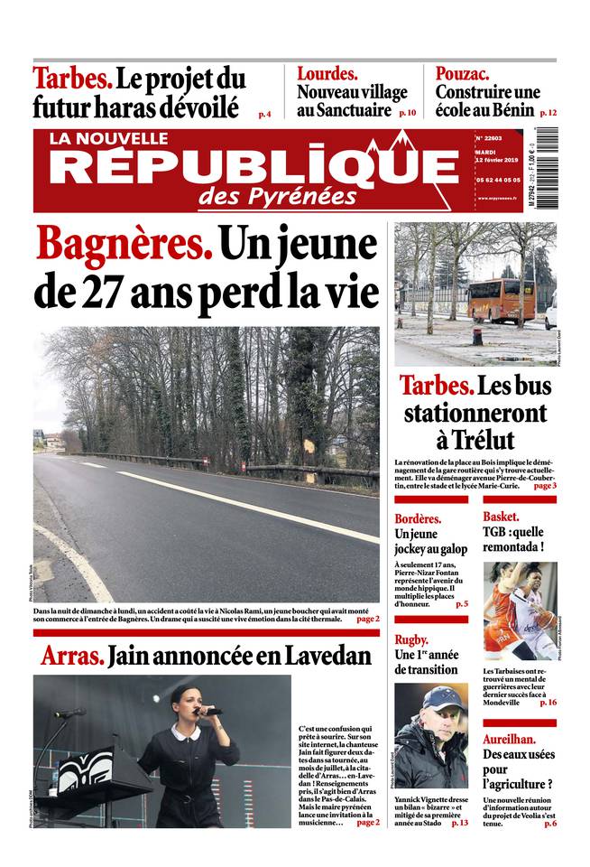 La Nouvelle République des Pyrénées 12 février 2019 La Nouvelle République des Pyrénées du 12 février 2019 à télécharger sur iPad