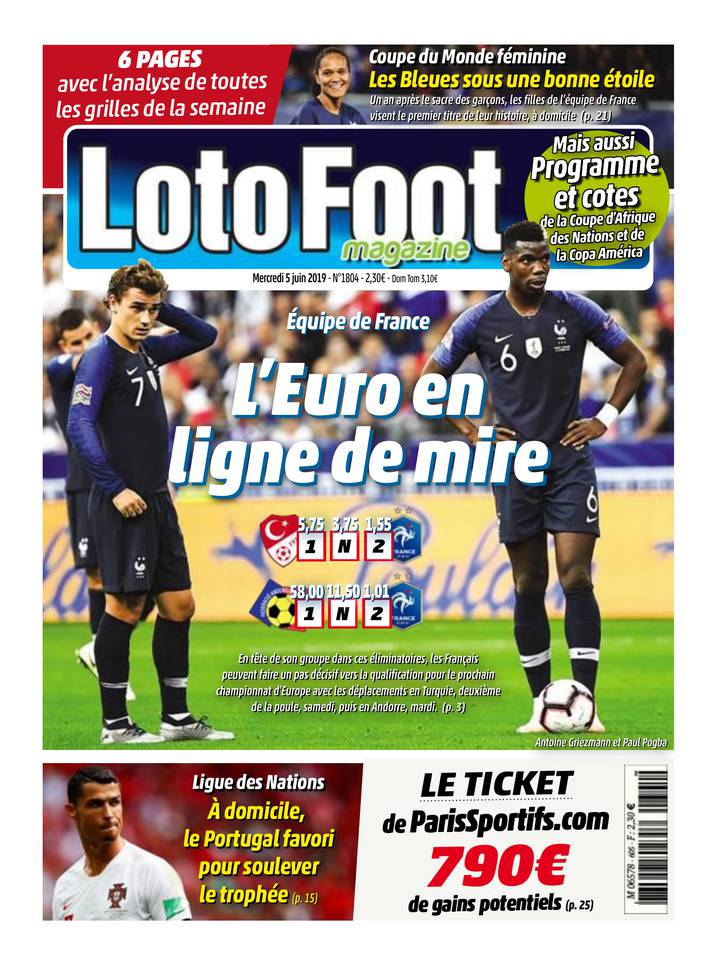 Loto Foot Magazine 05 juin 2019 Abonnement Loto Foot Mag Pas Cher avec le BOUQUET ePresse.fr