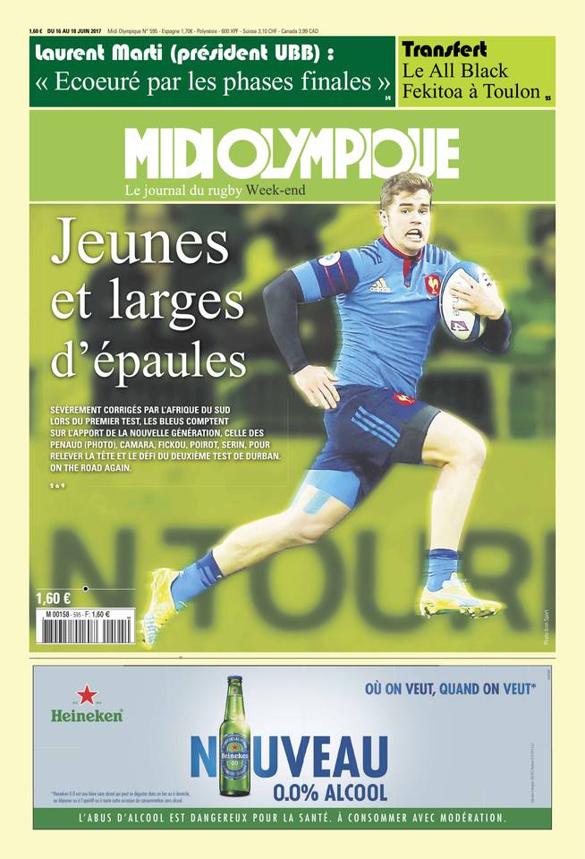 Midi Olympique Vert 16 juin 2017 Midi Olympique Vert du 16 juin 2017 à télécharger sur iPad