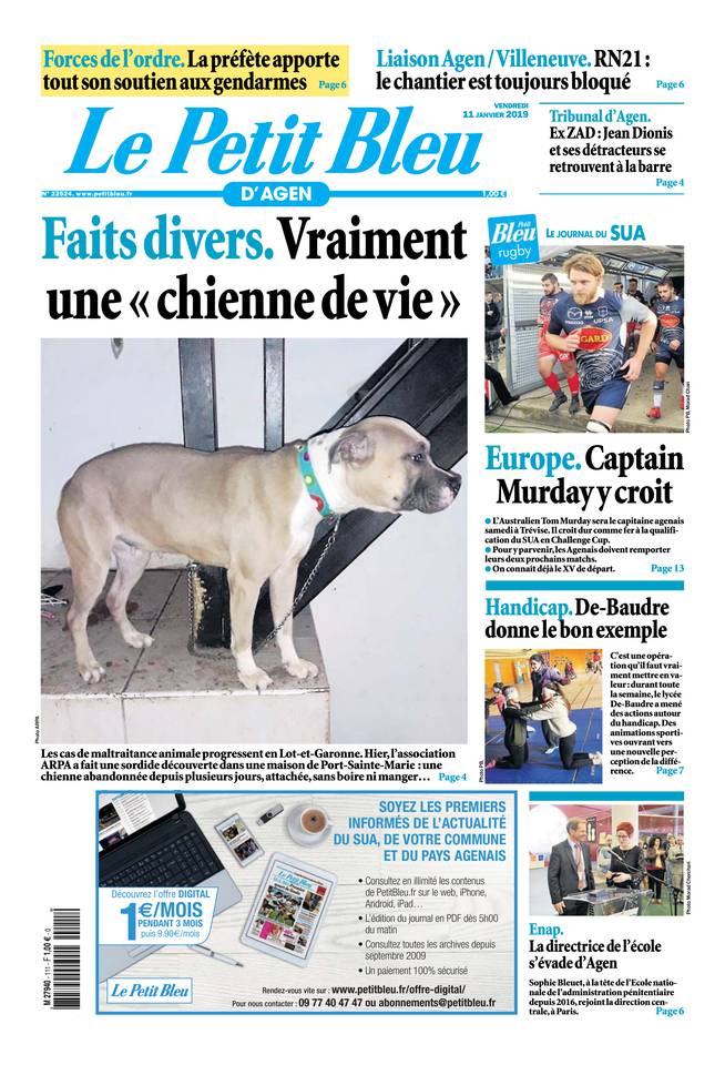 Le Petit Bleu d'Agen 11 janvier 2019 Le Petit Bleu d'Agen du 11 janvier 2019 à télécharger sur iPad