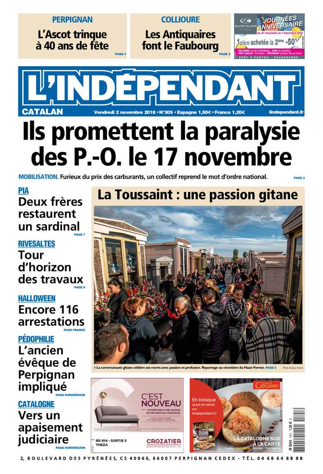 L'Indépendant 02 novembre 2018 L'Indépendant du 02 novembre 2018 à télécharger sur iPad