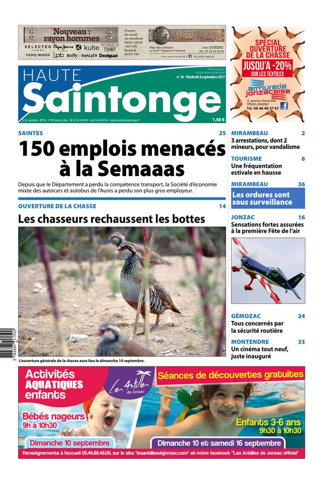 Haute Saintonge 08 septembre 2017 Haute Saintonge du 08 septembre 2017 à télécharger sur iPad
