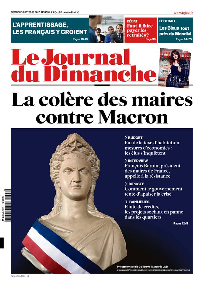 Le Journal du Dimanche 08 octobre 2017 Le Journal du Dimanche N°3691 du 08 octobre 2017 à télécharger sur iPad