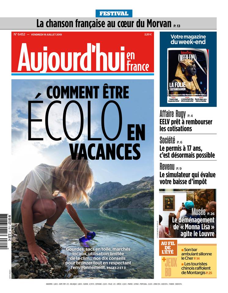 Aujourd'hui en France 19 juillet 2019 Abonnement Aujourd’hui en France Pas Cher avec le BOUQUET ePresse.fr