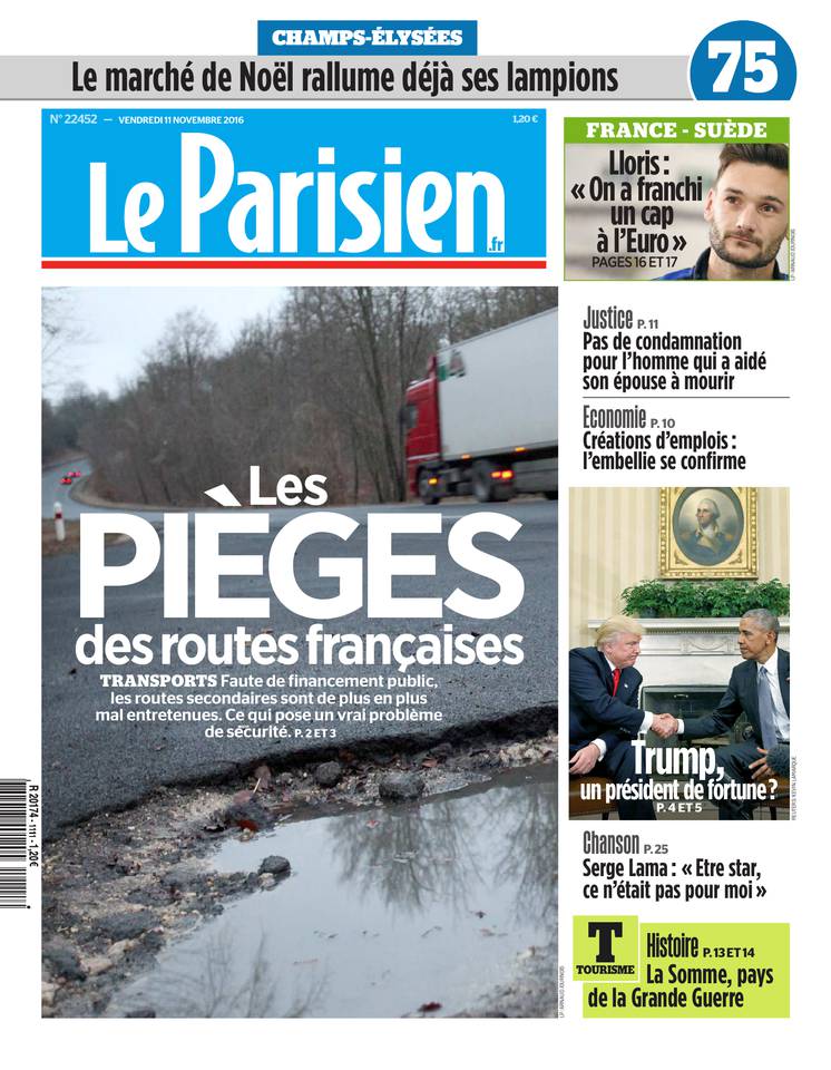 Le Parisien 11 novembre 2016 Le Parisien du 11 novembre 2016 à télécharger sur iPad