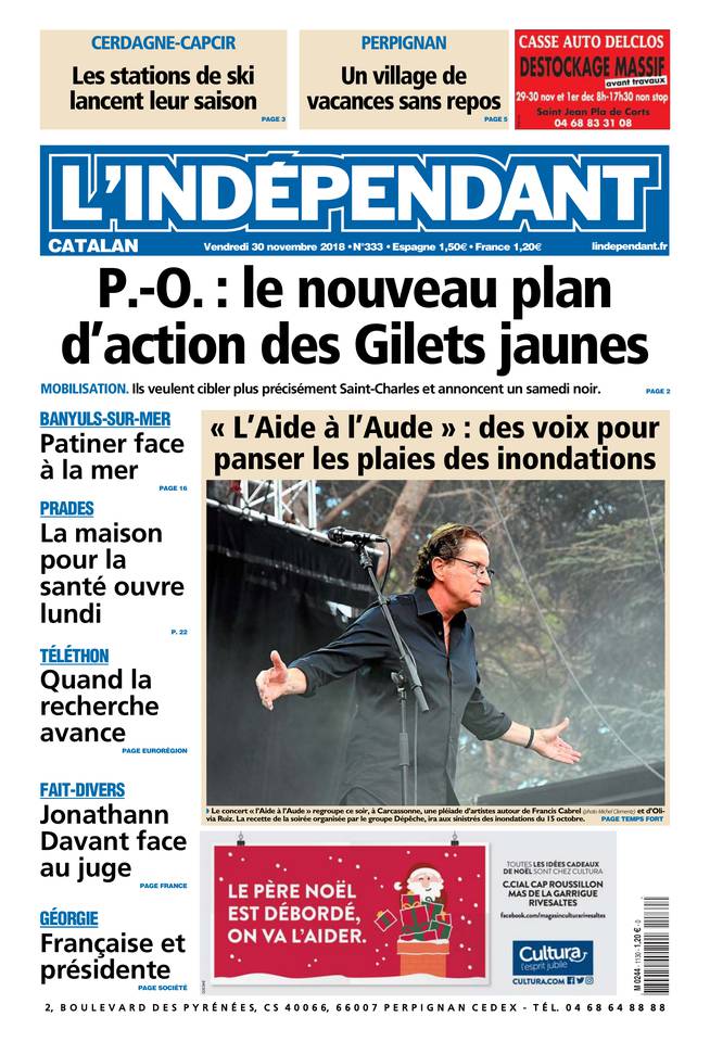 L'Indépendant 30 novembre 2018 L'Indépendant du 30 novembre 2018 à télécharger sur iPad