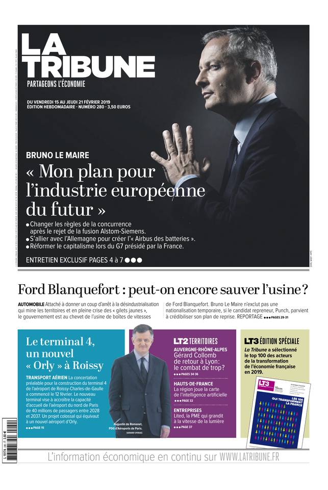 La Tribune Hebdomadaire 15 février 2019 La Tribune Hebdomadaire du 15 février 2019 à télécharger sur iPad