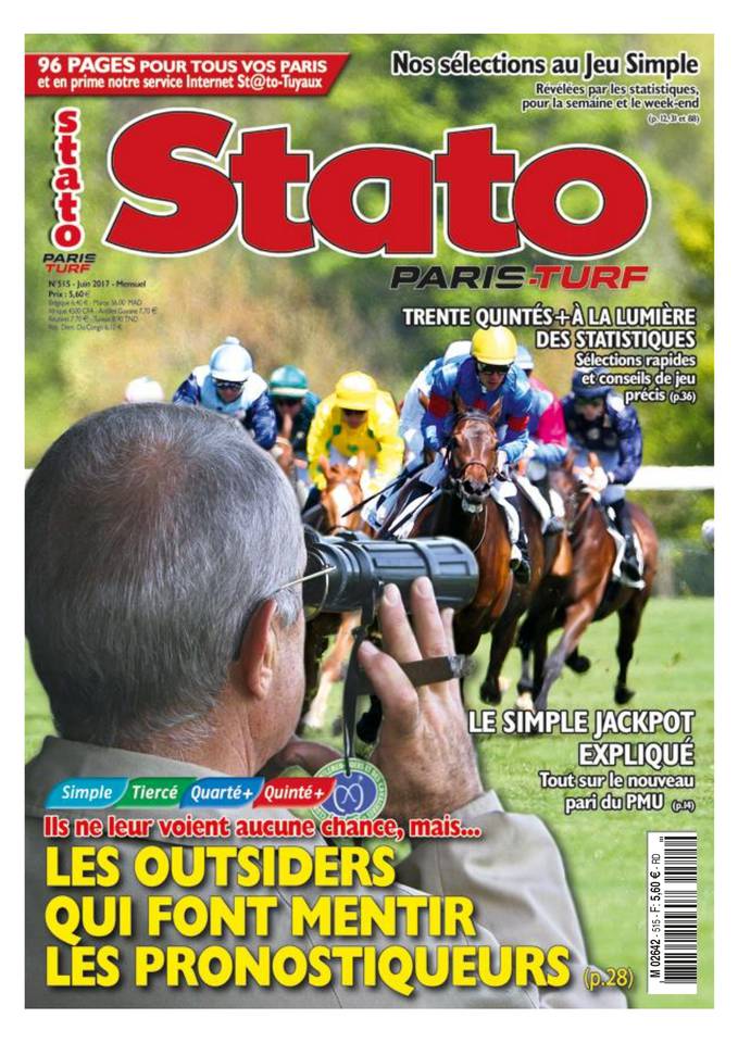 Stato Turf Magazine 01 juin 2017 Abonnement Stato Turf Mag Pas Cher avec le BOUQUET ePresse.fr