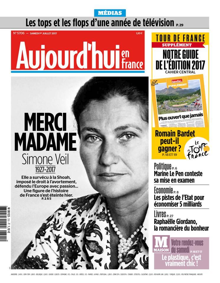 Aujourd'hui en France 01 juillet 2017 Aujourd'hui en France du 01 juillet 2017 à télécharger sur iPad