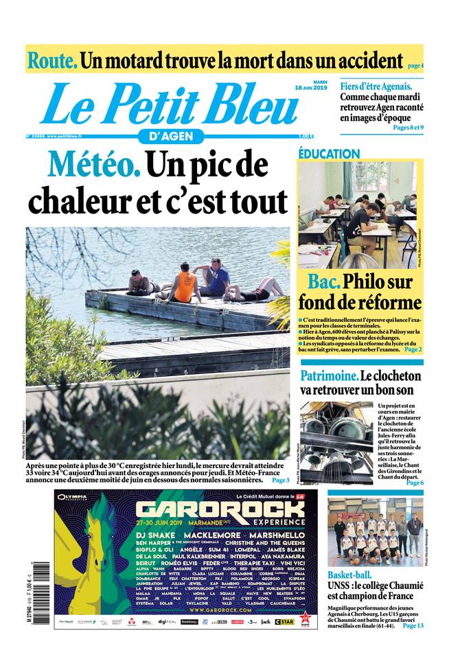 Le Petit Bleu d'Agen 18 juin 2019 Le Petit Bleu d'Agen du 18 juin 2019