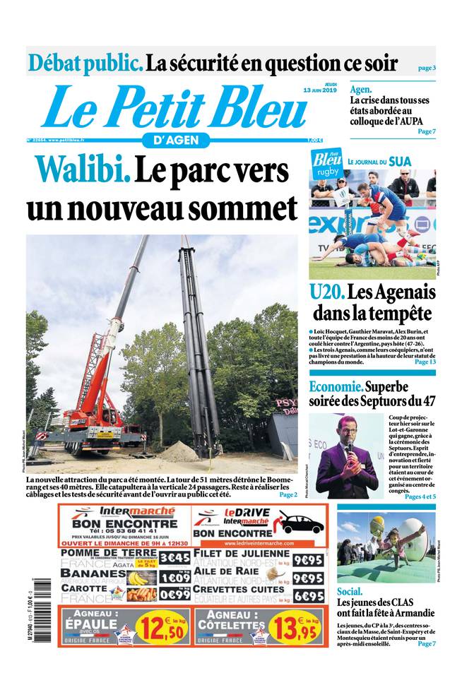 Le Petit Bleu d'Agen 13 juin 2019 Le Petit Bleu d'Agen du 13 juin 2019 à télécharger sur iPad