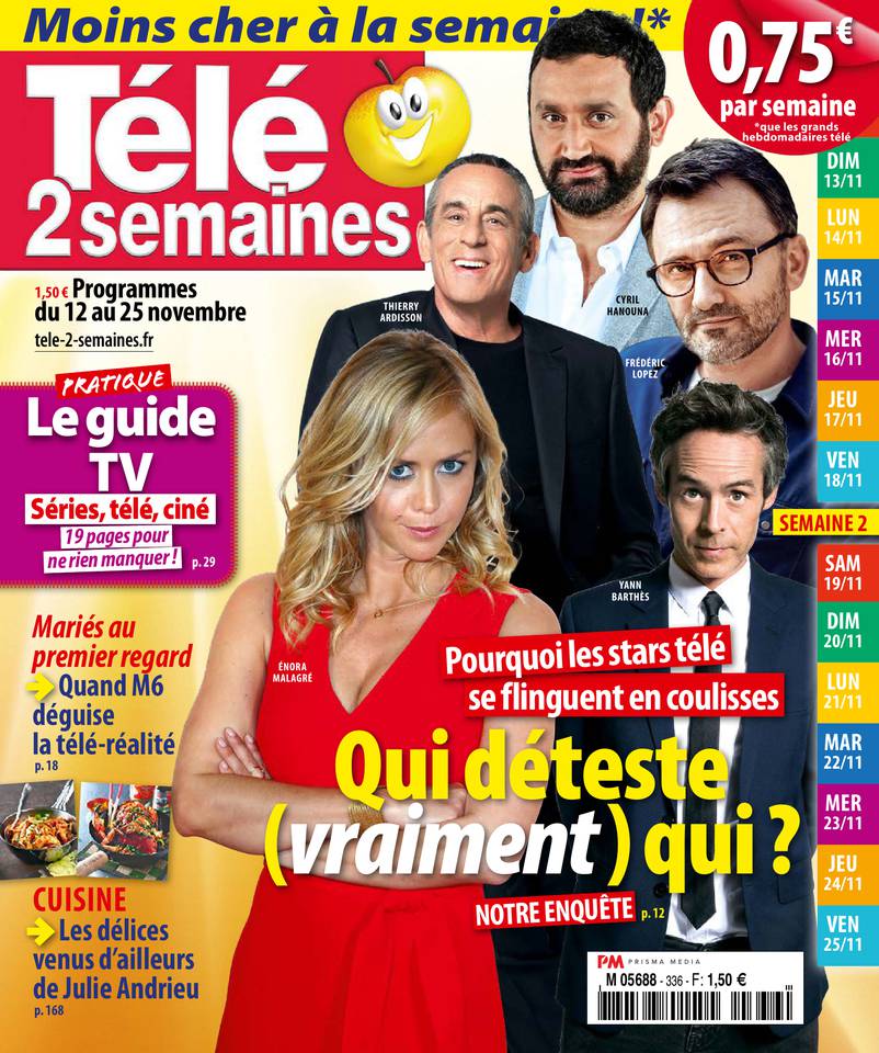Télé 2 Semaines 07 novembre 2016 Télé 2 Semaines N°336 du 07 novembre 2016 à télécharger sur iPad