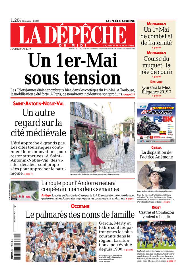 La Dépêche du Midi 02 mai 2019 La Dépêche du Midi du 02 mai 2019 à télécharger sur iPad