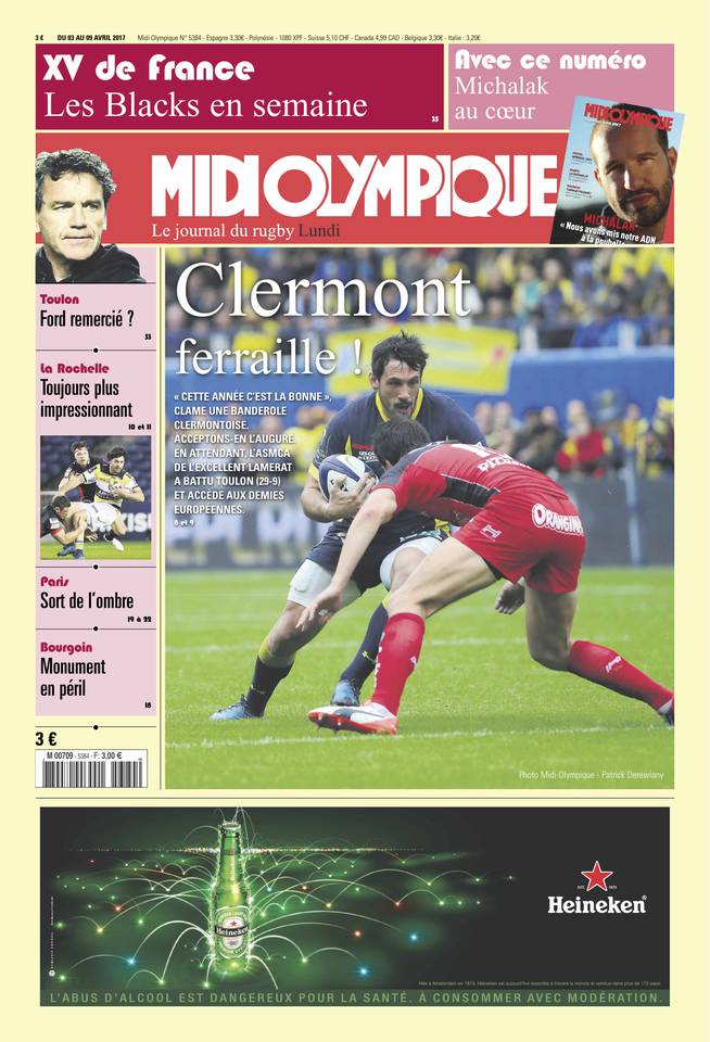 Midi Olympique Rouge 03 avril 2017 Midi Olympique Rouge du 03 avril 2017 à télécharger sur iPad