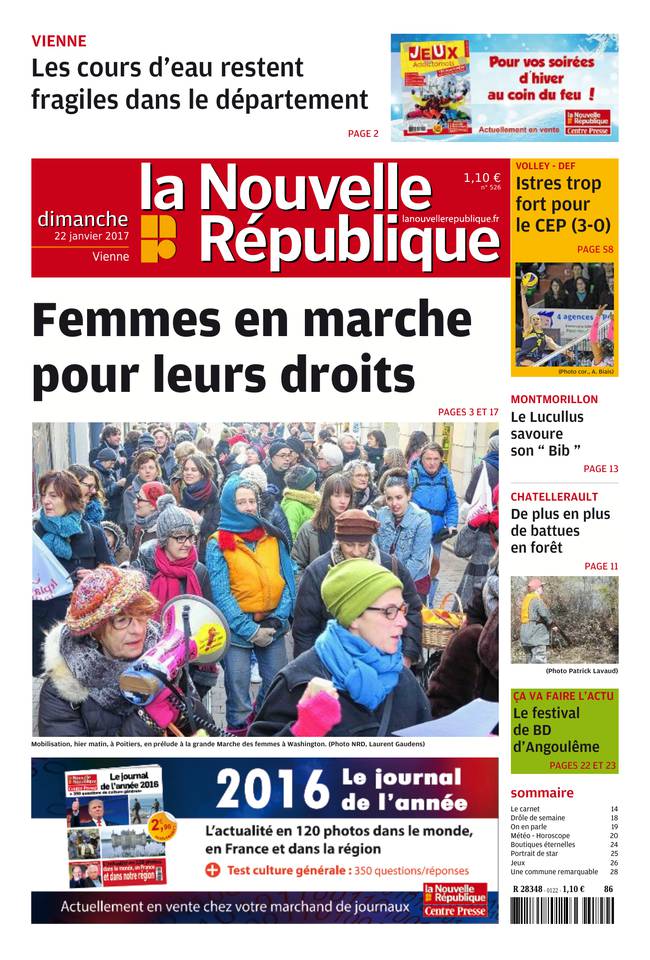 La Nouvelle République Dimanche 22 janvier 2017 La Nouvelle République Dimanche du 22 janvier 2017 à télécharger sur iPad