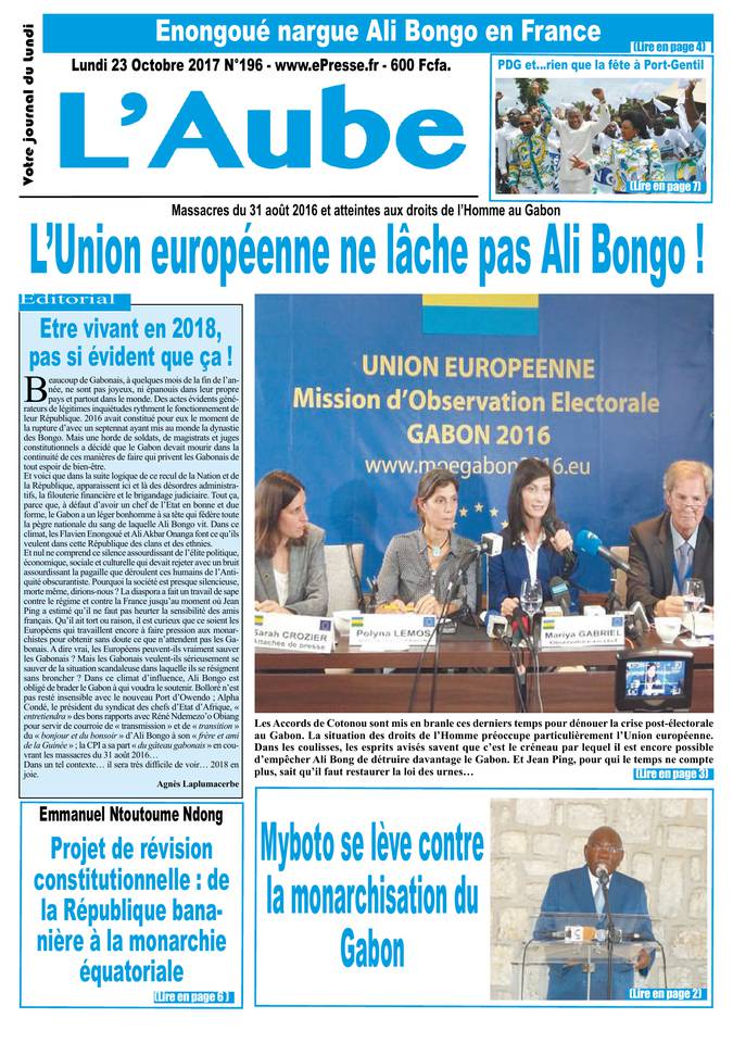 L'Aube 23 octobre 2017 Abonnement L'Aube Pas Cher avec le BOUQUET ePresse.fr