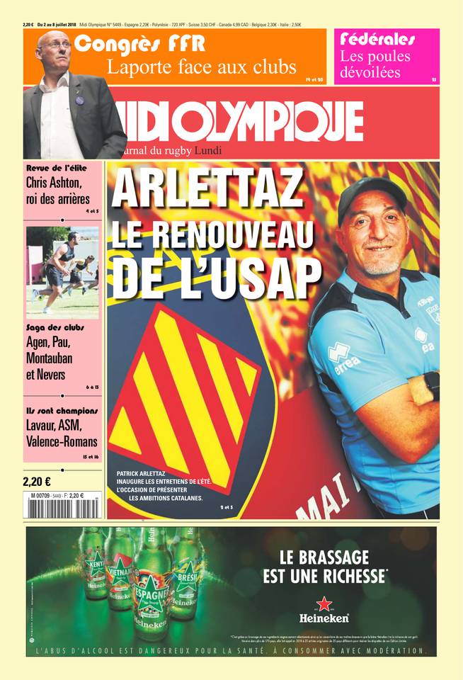 Midi Olympique Rouge 02 juillet 2018 Midi Olympique Rouge N°5449 du 02 juillet 2018 à télécharger sur iPad