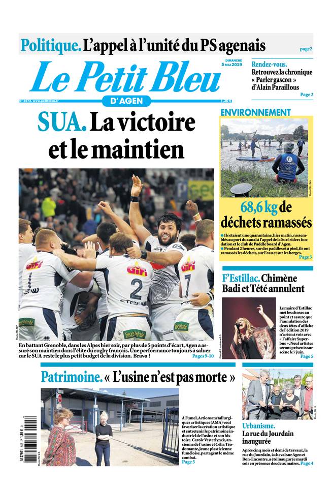 Le Petit Bleu d'Agen 05 mai 2019 Le Petit Bleu d'Agen du 05 mai 2019 à télécharger sur iPad