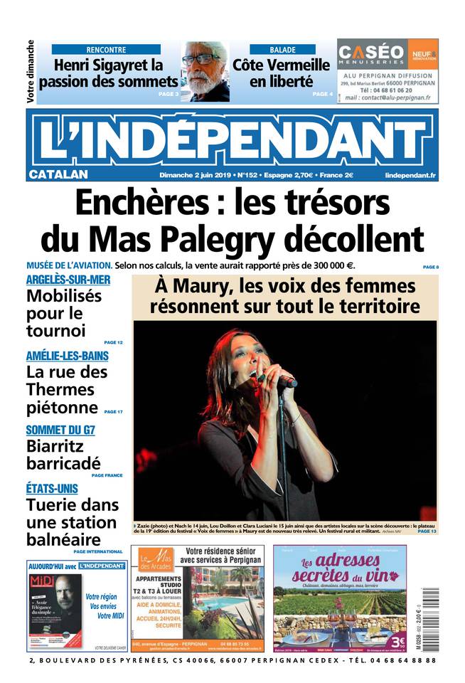 L'Indépendant 02 juin 2019 L'Indépendant du 02 juin 2019 à télécharger sur iPad