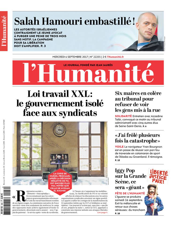 L'Humanité 06 septembre 2017 L'Humanité du 06 septembre 2017 à télécharger sur iPad