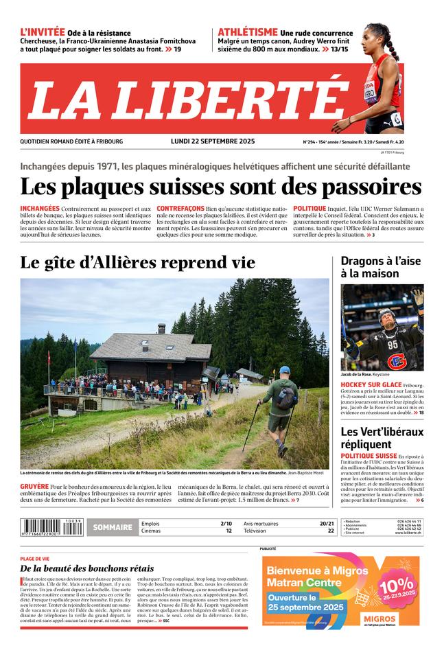 Couverture du magazine en date du 2025-09-22