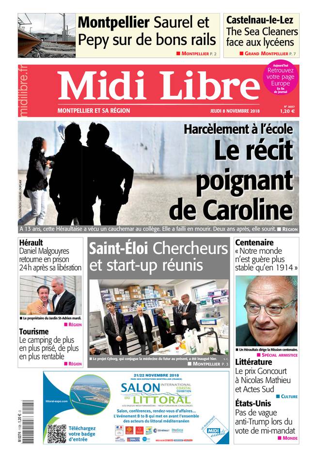 Midi Libre 08 novembre 2018 Midi Libre du 08 novembre 2018 à télécharger sur iPad