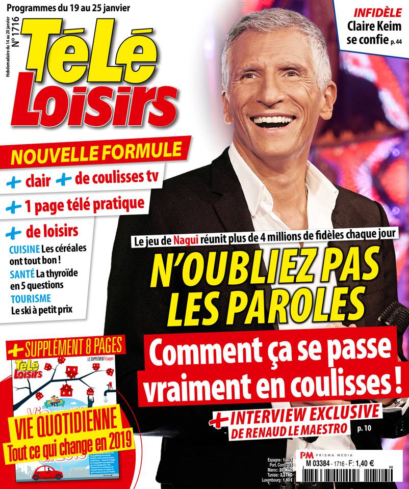 Télé Loisirs 14 janvier 2019 Abonnement Télé Loisirs Pas Cher avec le BOUQUET ePresse.fr