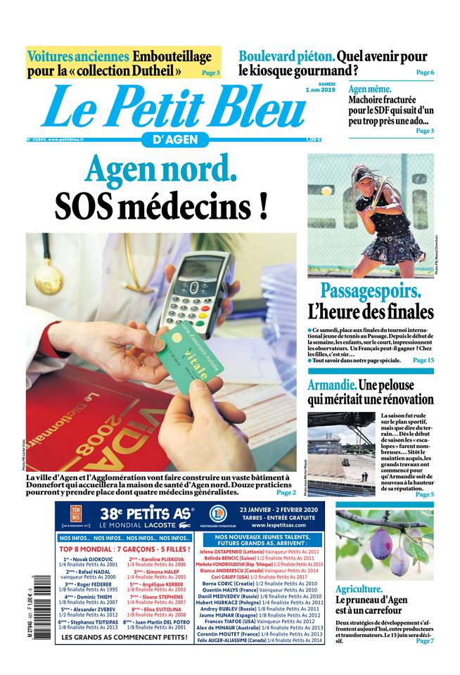 Le Petit Bleu d'Agen 01 juin 2019 Le Petit Bleu d'Agen du 01 juin 2019 à télécharger sur iPad
