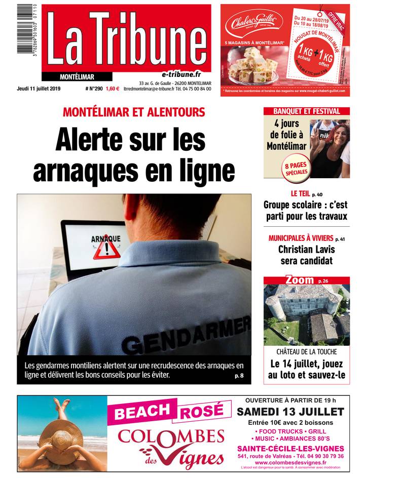 La Tribune - Montélimar / Ardèche / Provence / Tricastin 11 juillet 2019 Abonnement à La Tribune Pas Cher avec le BOUQUET INFO ePresse.fr