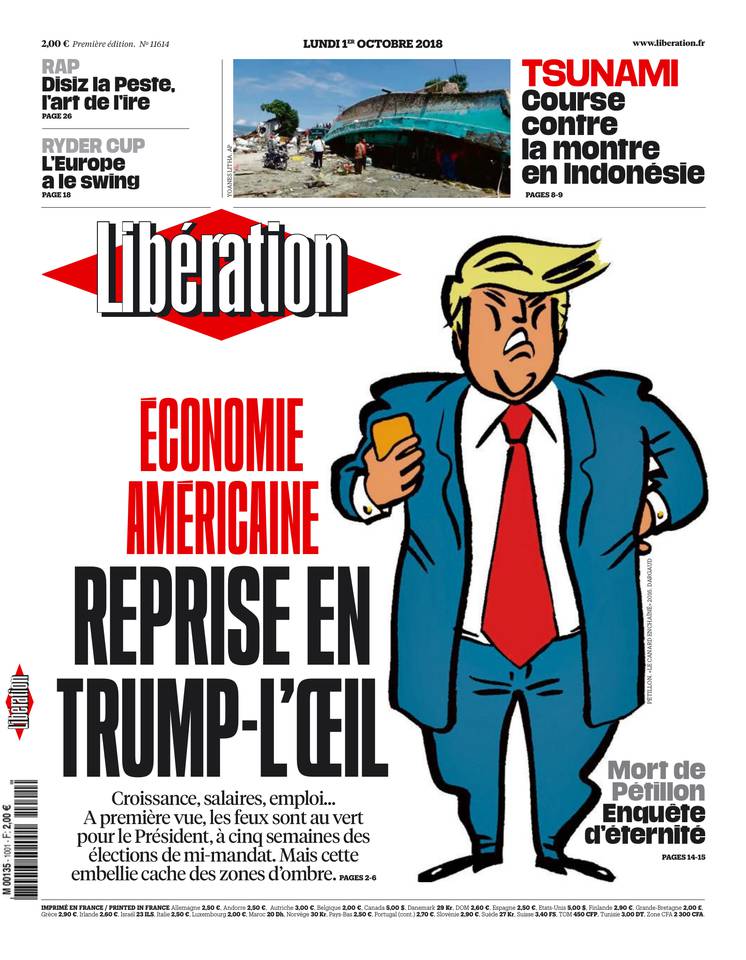 Libération 01 octobre 2018 Libération du 01 octobre 2018 à télécharger sur iPad