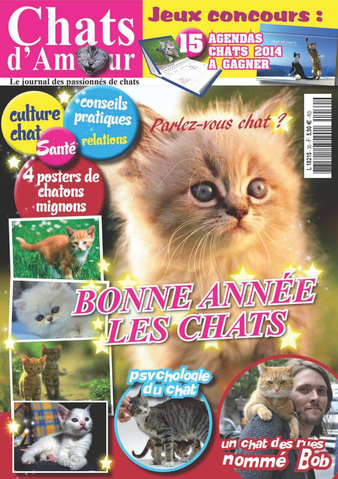 Chats d'amour 14 mars 2017 Chats d'amour N°30 du 14 mars 2017 à télécharger sur iPad