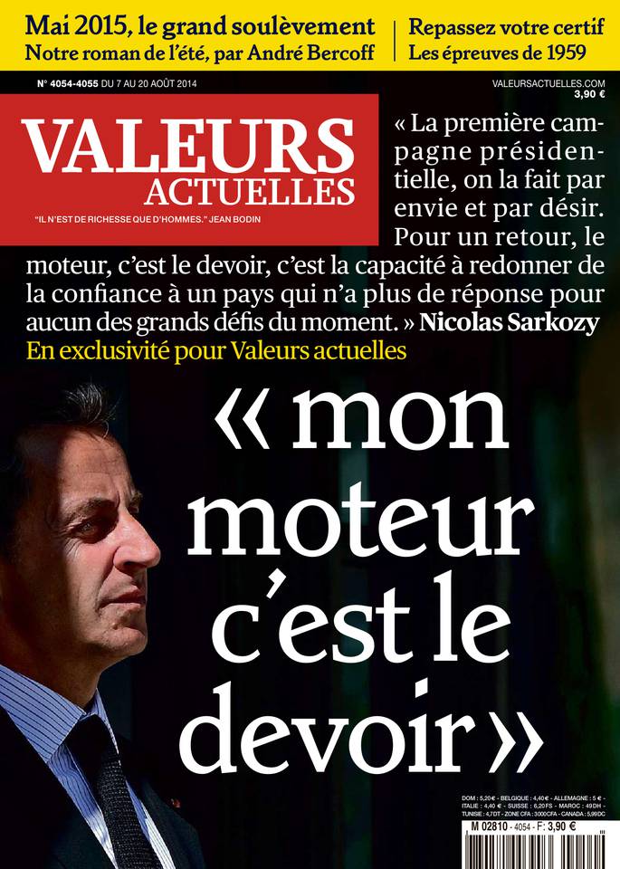 Valeurs actuelles 07 août 2014 Valeurs actuelles N°4054 du 07 août 2014 à télécharger sur iPad